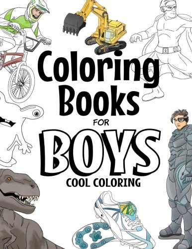 Book Cover Coloring Books For Boys: Cool Coloring Book For Boys Aged 6-12