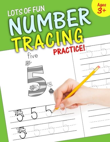Book Cover Lots of Fun Number Tracing Practice!: Learn numbers 0 to 20!
