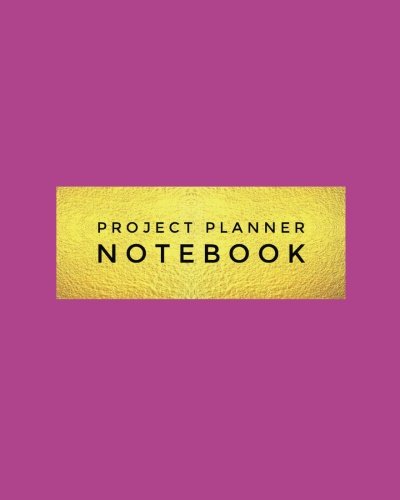 Book Cover Project Planner Notebook: Purple Organizer For Your Projects Or Meetings, Our Book Includes: Attendees List, Action Items, Notes, Follow Up, & To Do List | 8”x10” Large Softback Journal