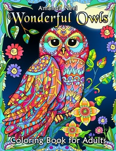 Book Cover Wonderful Owls Coloring Book for Adults