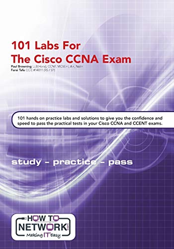 Book Cover 101 Labs for the Cisco CCNA Exam