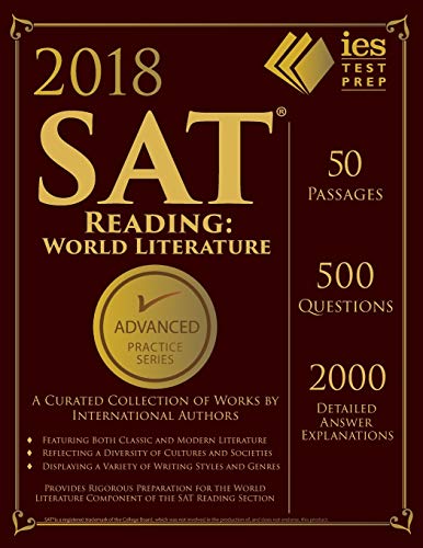 Book Cover 2018 SAT Reading: World Literature Practice Book (Advanced Practice)