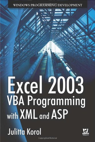 Excel 2003 VBA Programming With XML And ASP