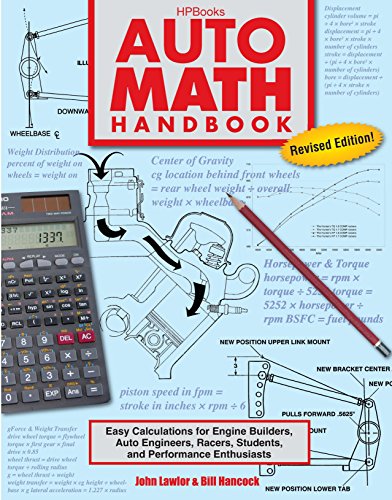 Book Cover Auto Math Handbook HP1554: Easy Calculations for Engine Builders, Auto Engineers, Racers, Students, and Per formance Enthusiasts