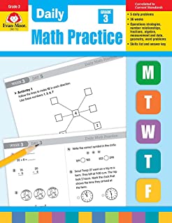 Book Cover Evan-Moor Daily Math Practice, Grade 3