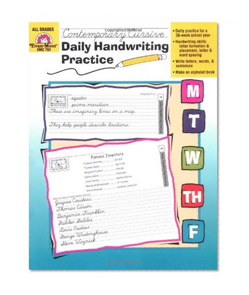 Book Cover Daily Handwriting Practice, Contemporary Cursive
