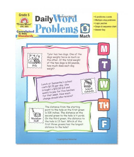 Book Cover Daily Word Problems, Grade 5