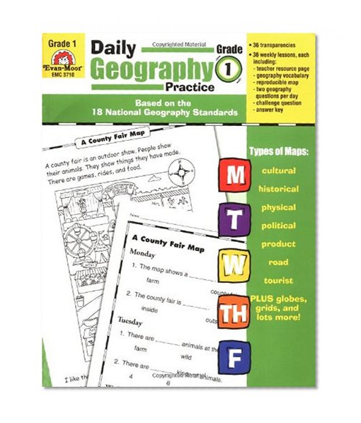 Book Cover Daily Geography Practice, Grade 1