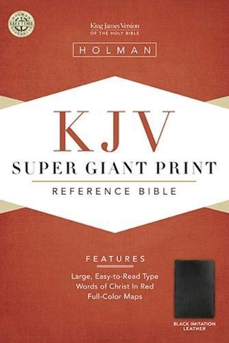 Book Cover KJV Super Giant Print Reference Bible, Black Simulated Leather (King James Version)