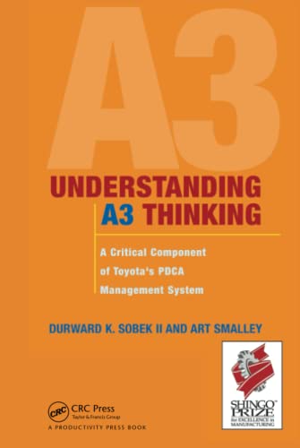 Book Cover Understanding A3 Thinking: A Critical Component of Toyota's PDCA Management System