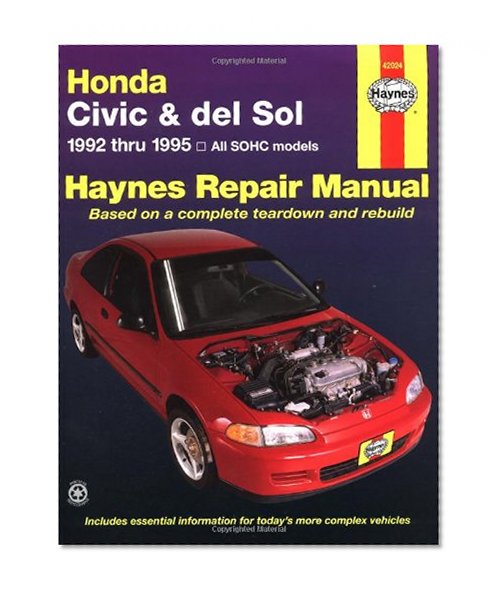 Book Cover Honda Civic & del Sol: 1992 thru 1995 All SOHC models Haynes Repair Manual