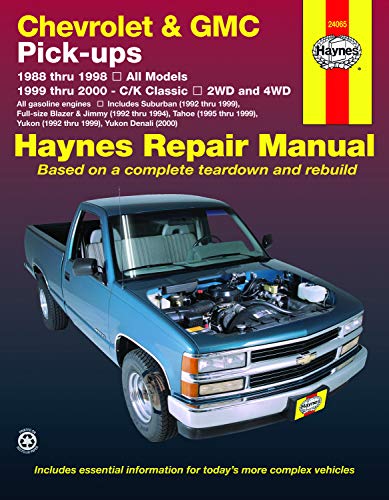 Book Cover Chevrolet & GMC Full-size Pick-ups (88-98) & C/K Classics (99-00) Haynes Repair Manual (Does not include information specific to diesel engines. ... exclusion noted.) (Haynes Repair Manuals)