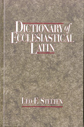 Book Cover Dictionary of Ecclesiastical Latin