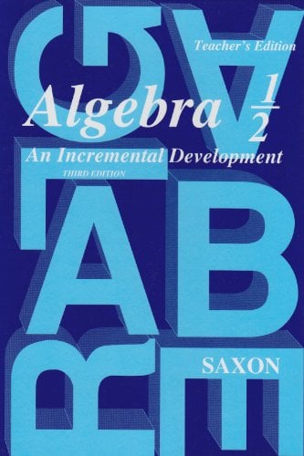 Book Cover Algebra 1/2 Teacher Edition