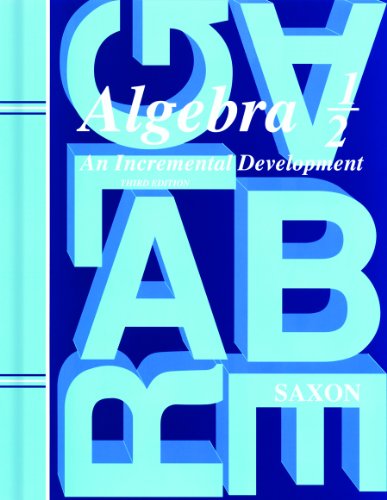 Book Cover Saxon Algebra 1/2, 3rd Edition: Student Edition 2004