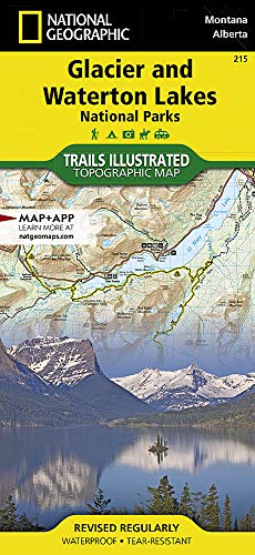 Book Cover Glacier and Waterton Lakes National Parks (National Geographic Trails Illustrated Map)