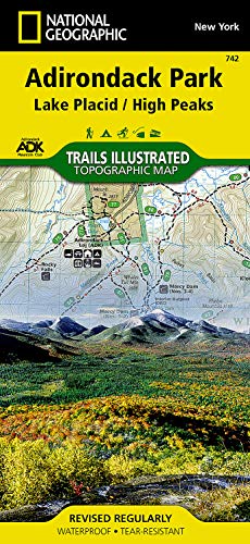 Book Cover Lake Placid, High Peaks: Adirondack Park (National Geographic Trails Illustrated Map, 742)