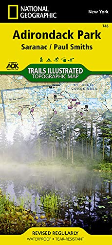 Book Cover Saranac, Paul Smiths: Adirondack Park (National Geographic Trails Illustrated Map, 746)