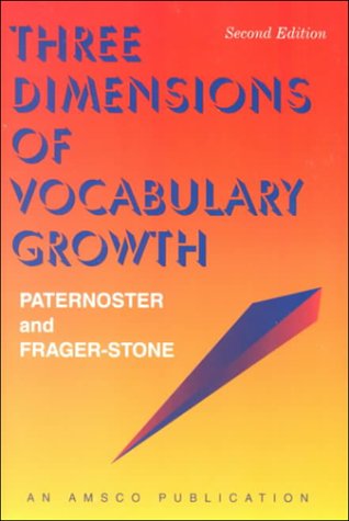 Book Cover Three Dimensions of Vocabulary Growth (2nd ed - #R450P)