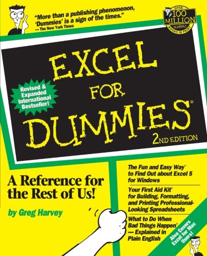 Book Cover Excel For Dummies