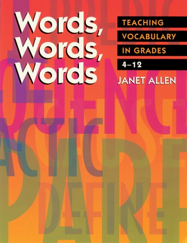 Book Cover Words, Words, Words: Teaching Vocabulary in Grades 4-12