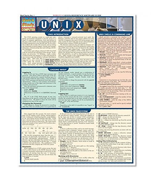 Book Cover Unix (Quickstudy: Computer)