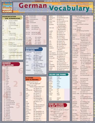 German Vocabulary (Quickstudy Reference Guides Academic)