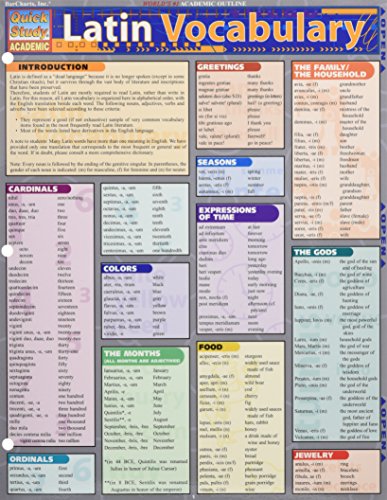 Book Cover Latin Vocabulary (Quickstudy Reference Guides - Academic)