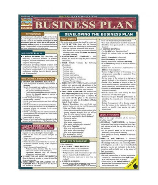 Book Cover How To Write A Business Plan (Quick Study Business)