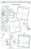 Four Square Writing Poster Paper for Grades 1-3 (Poster Papers)