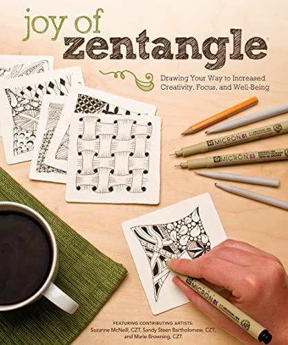 Book Cover Joy of Zentangle: Drawing Your Way to Increased Creativity, Focus, and Well-Being (Design Originals) Instructions for 101 Tangle Patterns from CZTs Suzanne McNeill, Sandy Steen Bartholomew, & More