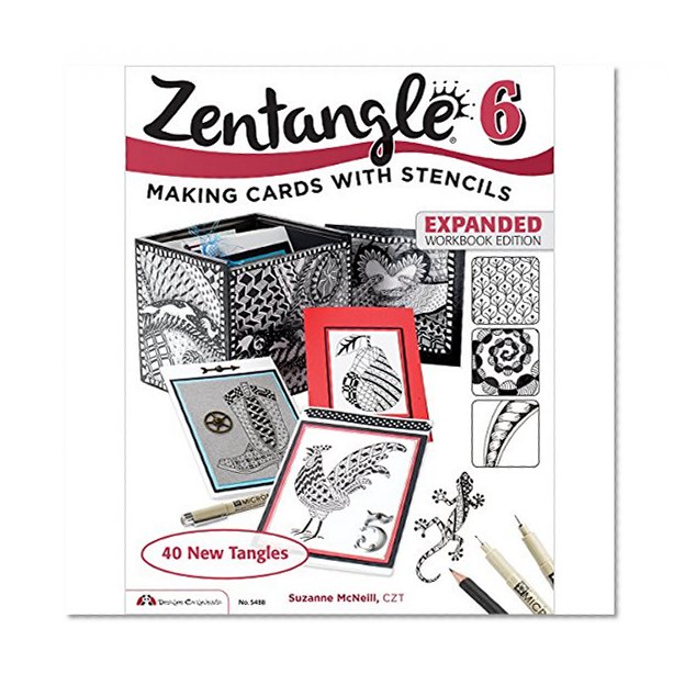 Book Cover Zentangle 6, Expanded Workbook Edition: Making Cards with Stencils (Design Originals)