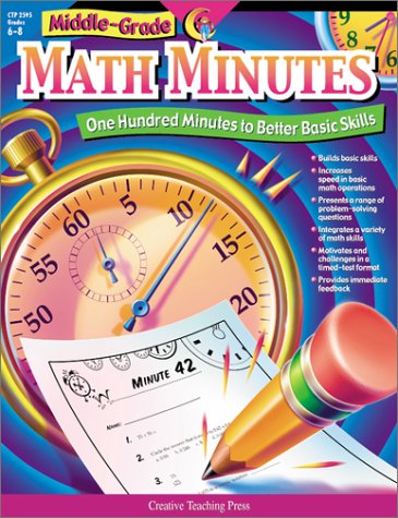 Book Cover Middle-Grade Math Minutes: One Hundred Minutes to Better Basic Skills
