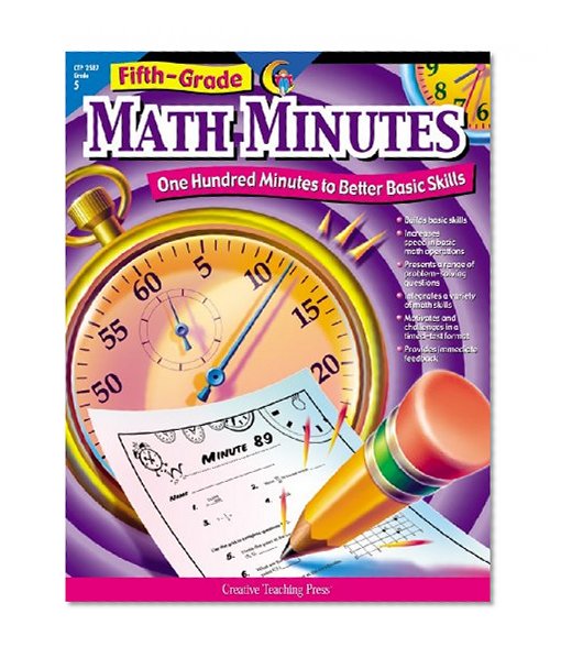 Book Cover Math Minutes, 5th Grade (CTP 2587)