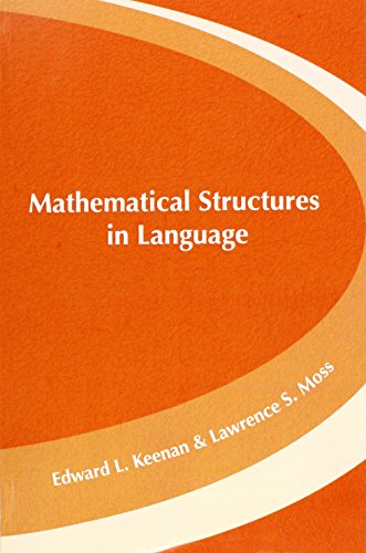 Mathematical Structures in Languages (Lecture Notes)