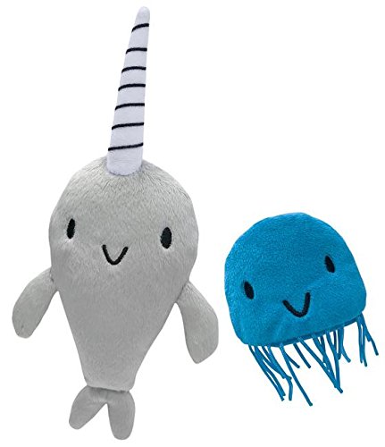 Book Cover MerryMakers Narwhal and Jelly Finger Puppet Playset: Narwhal, 7.5 Inches and Tusk/jelly, 3 Inches