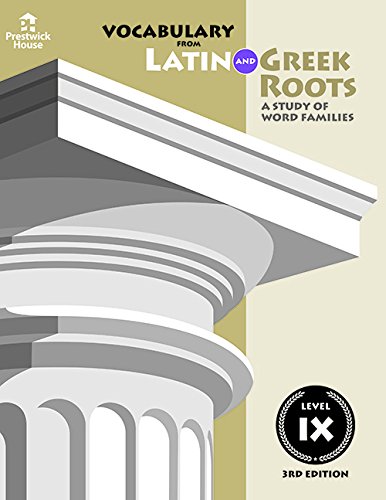 Book Cover Vocabulary from Latin and Greek Level IX