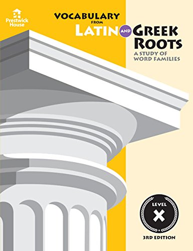 Book Cover Vocabulary from Latin and Greek Roots: Level X