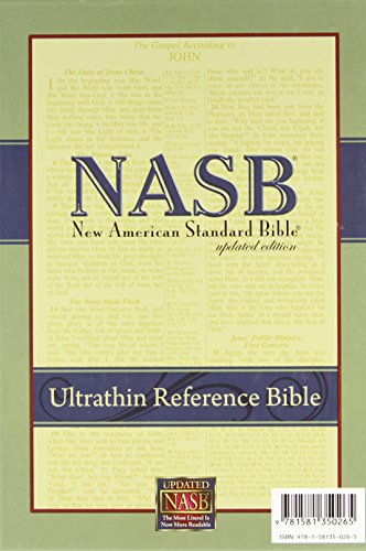 Book Cover New American Standard Ultrathin Reference Bible; Black Genuine Leather
