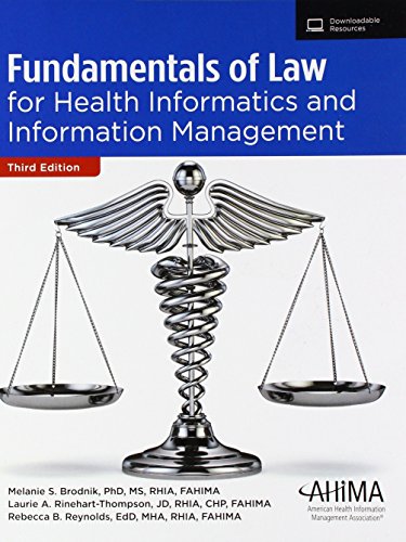 Book Cover Fundamentals of Law for Health Informatics and Information Management