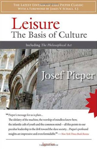 Book Cover Leisure: The Basis of Culture
