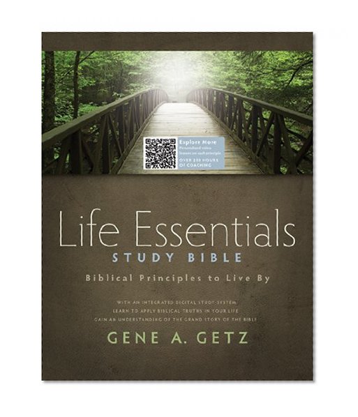 Book Cover Life Essentials Study Bible, Brown LeatherTouch Indexed: Biblical Principles to Live By