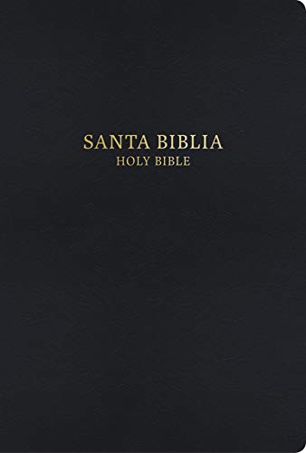 Book Cover RVR 1960/KJV Biblia BilingÃ¼e Letra Grande, negro imitaciÃ³n piel (Spanish Edition)