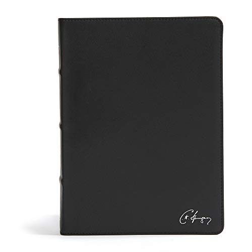Book Cover CSB Spurgeon Study Bible, Black Genuine Leather: Study Notes, Quotes, Sermons Outlines, Easy-To-Read Font
