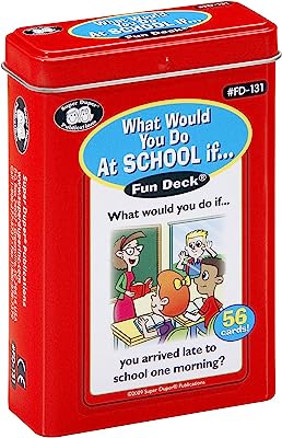 Book Cover Super Duper Publications What Would You Do At School If... Fun Deck Flash Cards Educational Learning Resource for Children
