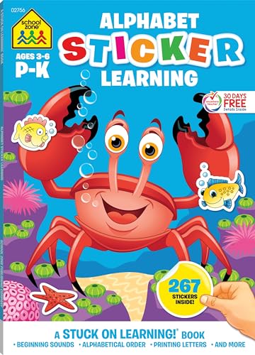 Book Cover Alphabet Fun! Sticker Workbook (Stuck on Learning)