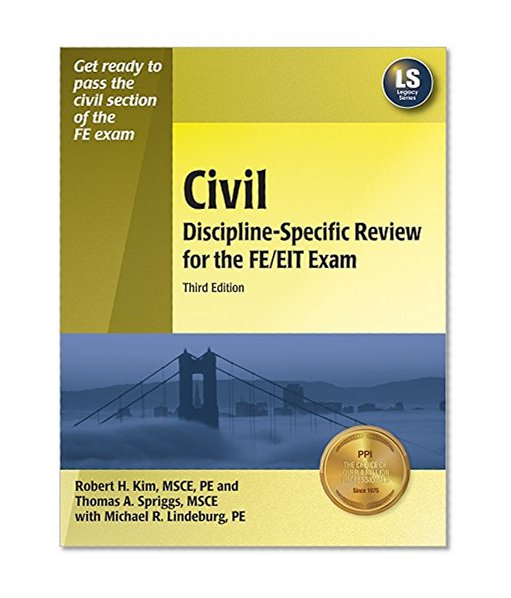 Book Cover Civil Discipline-Specific Review for the FE/EIT Exam, 3rd Ed