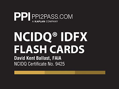 Book Cover PPI NCIDQ IDFX Flash Cards (Cards) â€“ More Than 200 Flashcards for the NCDIQ Interior Design Fundamentals Exam