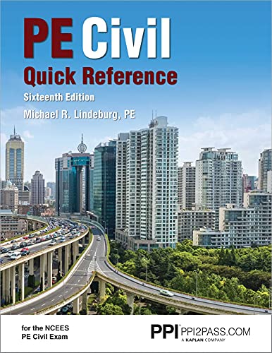 Book Cover PPI PE Civil Quick Reference, 16th Edition â€“ A Comprehensive Reference Guide for the NCEES PE Civil Exam