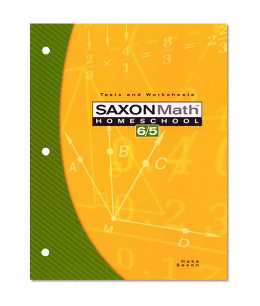Book Cover Saxon Math Homeschool 6/5: Tests and Worksheets